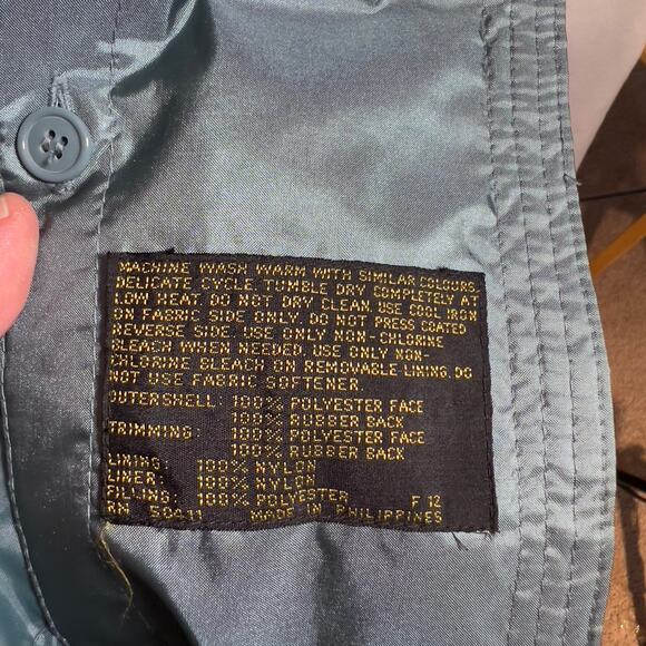 Chiango by Fleet Street Button Raincoat Woman's 12 Removable Insulated Liner 80s - Picture 9 of 16